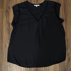 Elegant Black Cap/Sleeveless Top
